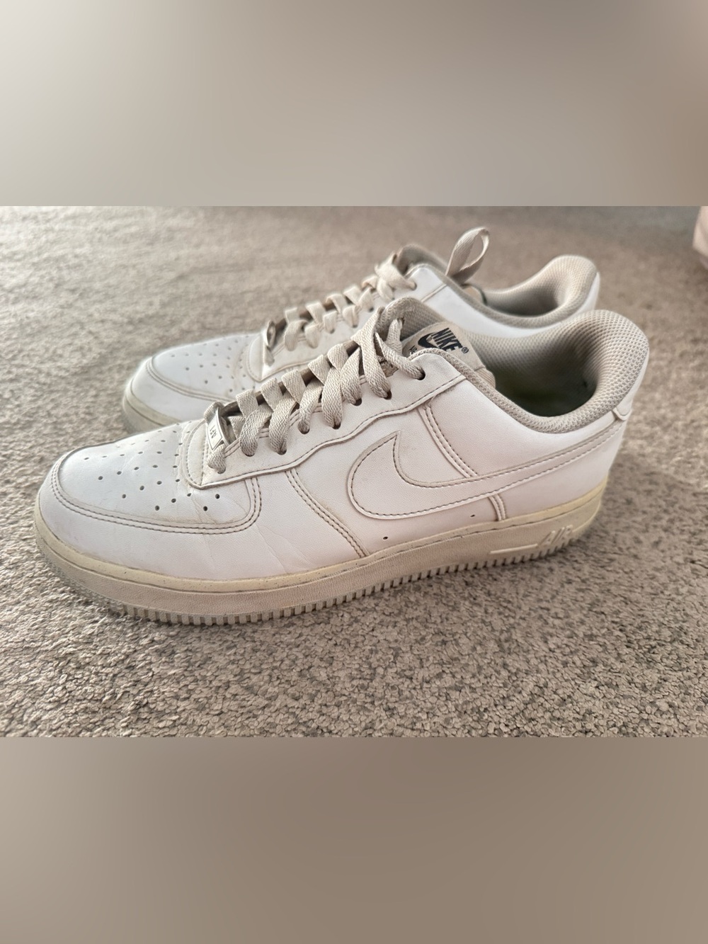 Nike White Low-Top Air Force sneakers